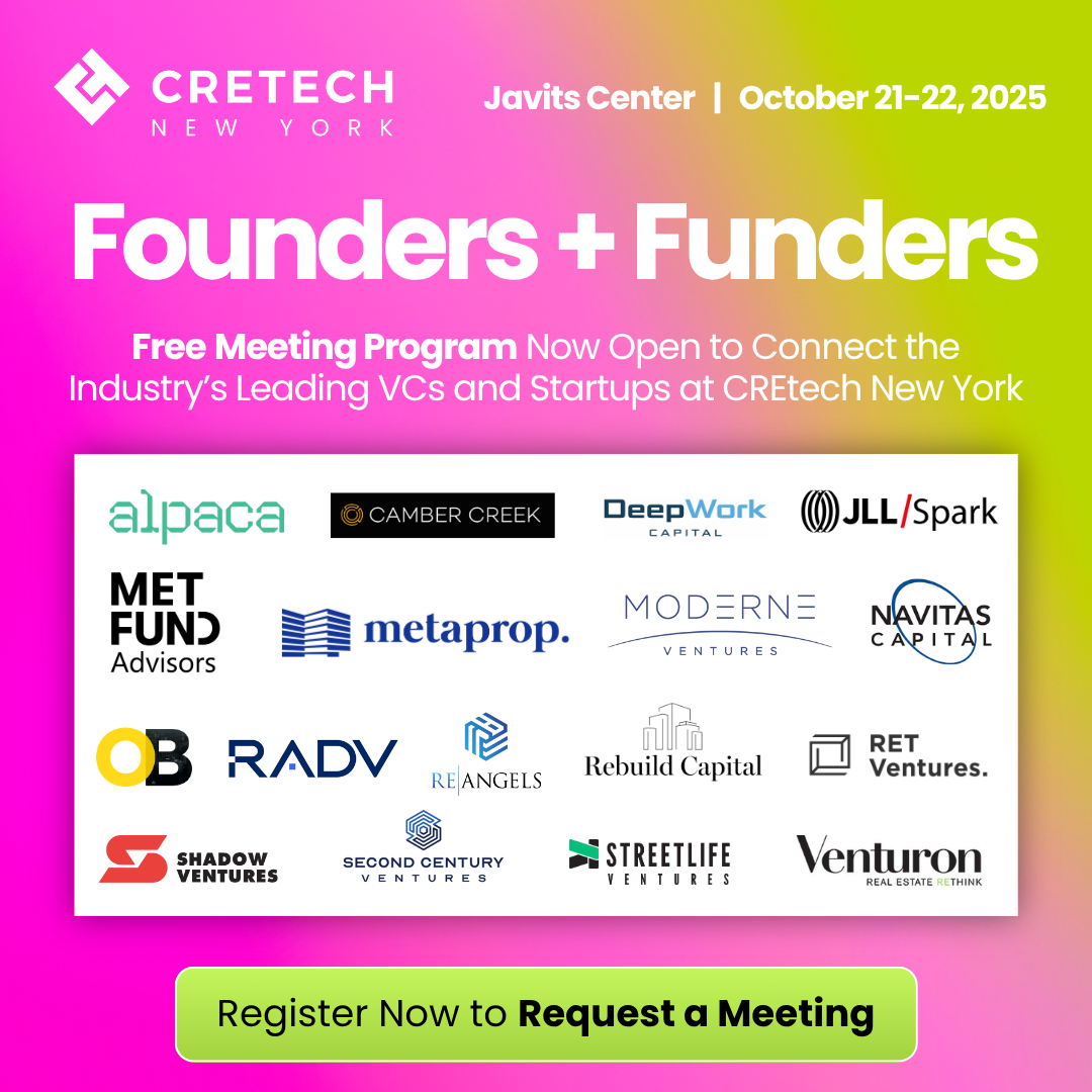 CREtech Relaunches “Founders + Funders Meetup” at CREtech New York 2025, Connecting Startups with Leading VCs in the Built World